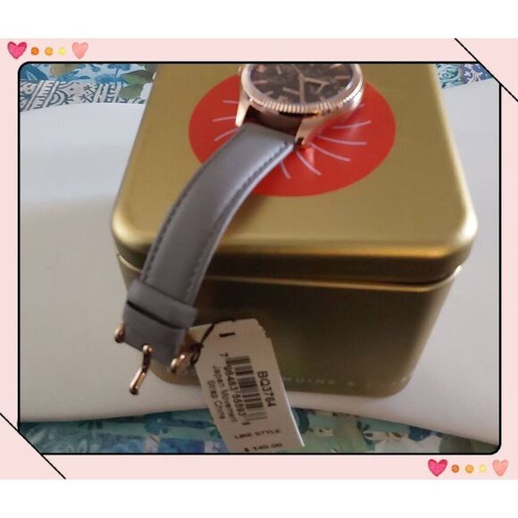 BNIB~FOSSIL Rye Multifunction Gray Leather Band Watch~$140 Retail Value - Picture 4 of 7